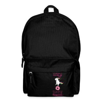 Einhorn T-Shirt Geschenk Idee Lustig Geburtstag - Rucksack - Schwarz - Vorne