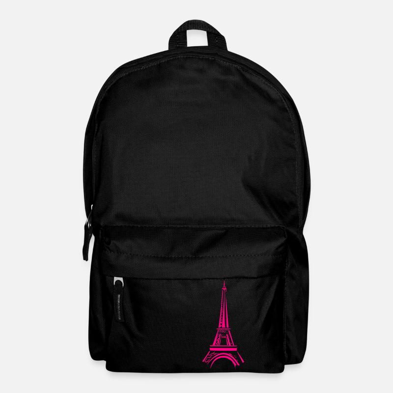 Rosa Eiffelturm - Rucksack - Schwarz