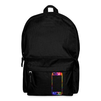 Mobile phone with heart - Backpack - black - Front