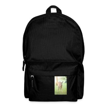 Fauve de cerf (Capreolus capreolus, cerf, faon, fauve) - Sac à dos - noir - Devant