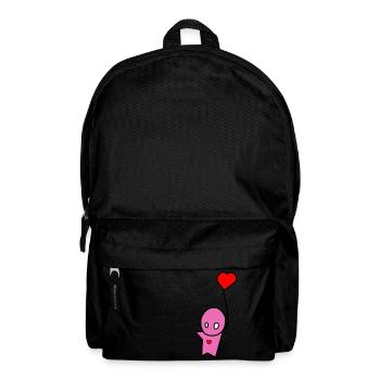 Rosa Figur Herz - Rucksack - Schwarz - Vorne