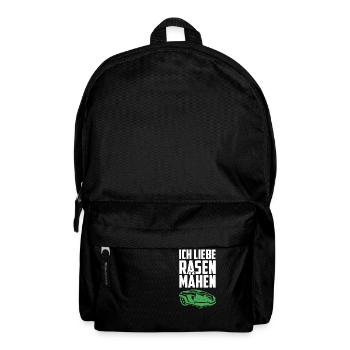 Ich liebe Rasenmähen Mähroboter Rasen Gärtner - Rucksack - Schwarz - Vorne