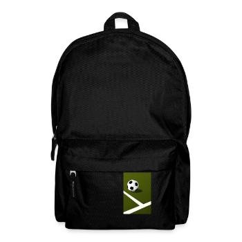 Feld- und Fußballplakat - Rucksack - Schwarz - Vorne