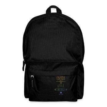 enjoy the little things regenbogen - Rucksack - Schwarz - Vorne
