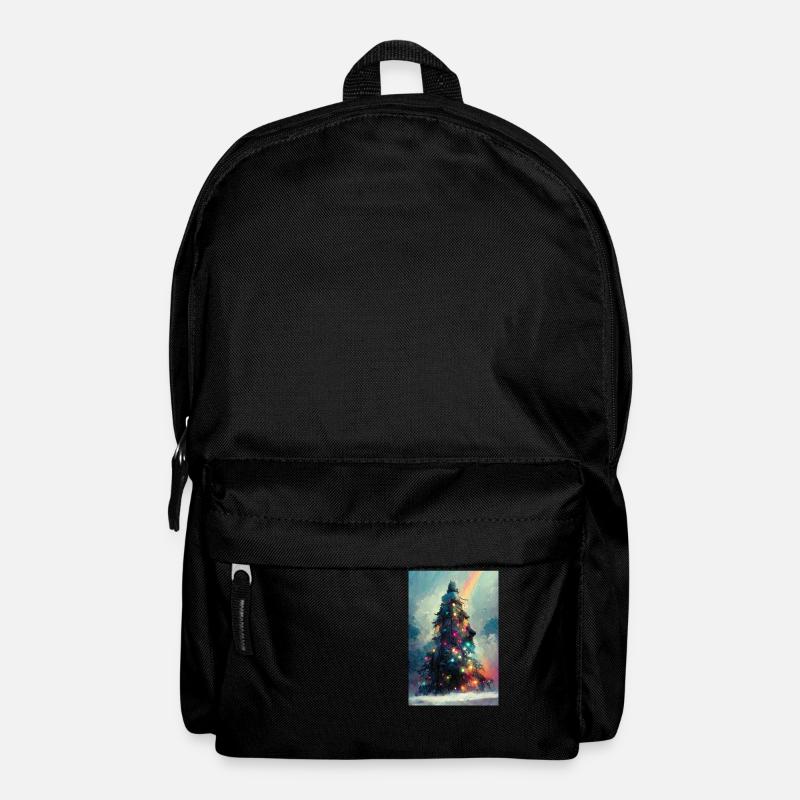 Lebendiger Weihnachtsbaum - Rucksack - Schwarz