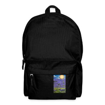 Loup à l’horizon - Sac à dos - noir - Devant
