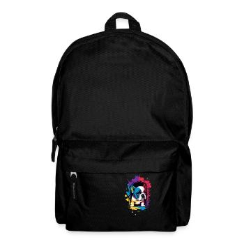 Mignon chiot bouledogue français coloré - Sac à dos - noir - Devant