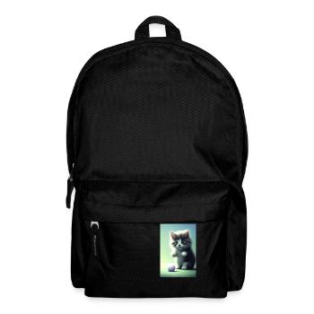 Kleine Süße Baby Katze - Rucksack - Schwarz - Vorne