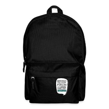 caffeine addicted happy morning coffeebean office - Backpack - black - Front