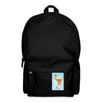 Karte von Afrika - Rucksack - Schwarz - Vorne
