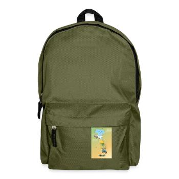 Italien Reisekarte - Rucksack - Olivgrün - Vorne