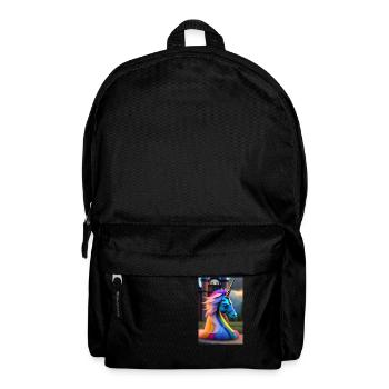 Fantasie Einhorn - Rucksack - Schwarz - Vorne