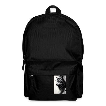 Wölfin - Rucksack - Schwarz - Vorne