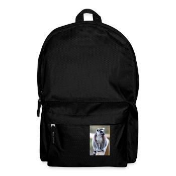 Lémurien à queue annelée (en allemand Katta) Lémurien catta - Sac à dos - noir - Devant