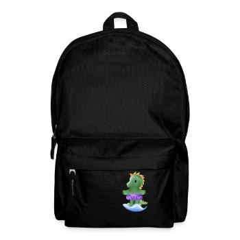 Kleiner Dinosaurier - Rucksack - Schwarz - Vorne