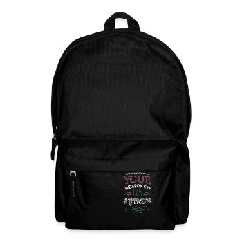 college student joke funny sayings pc quote admin - Rucksack - Schwarz - Vorne