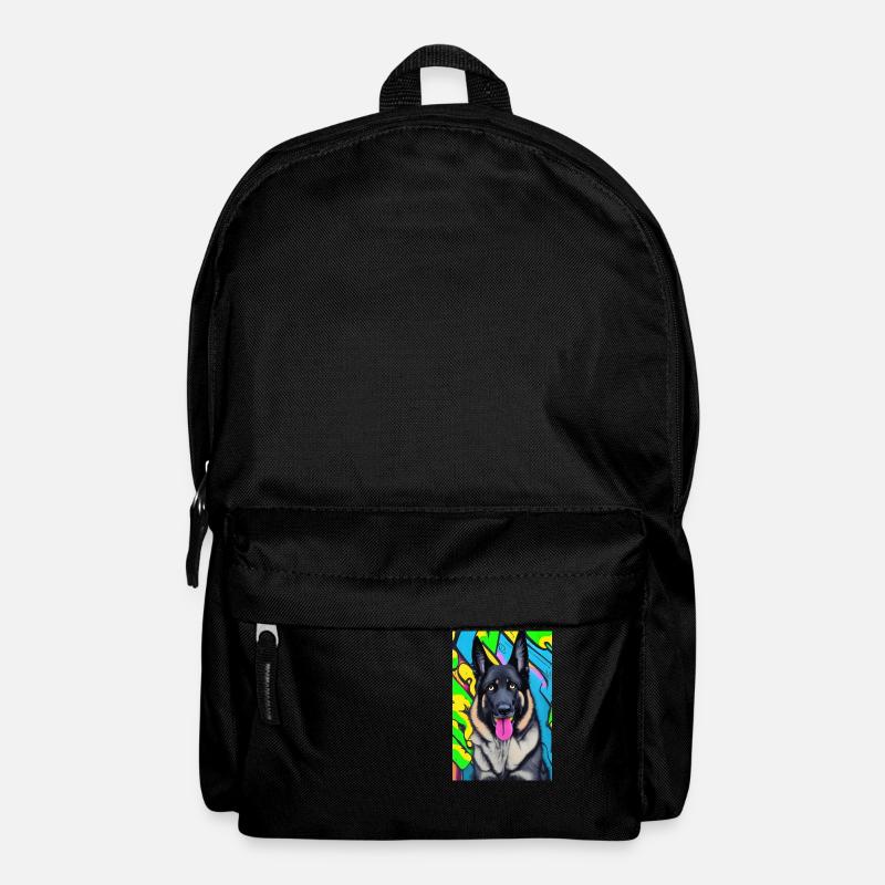 Modernes Pop-Art Print | bunt | German Shepard - Rucksack - Schwarz
