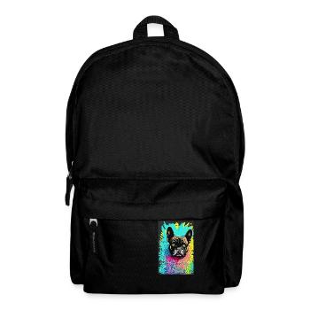 Modern Pop Art Print | colorful | French Bulldog - Backpack - black - Front
