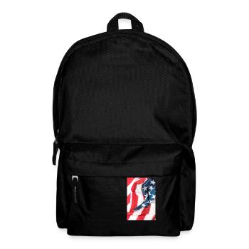American flag with knot - Backpack - black - Front