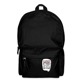geek birthday present idea funny quote encrypt - Rucksack - Schwarz - Vorne