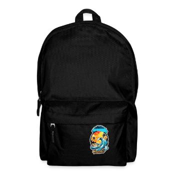 surf plage palmier soleil vacances - Sac à dos - noir - Devant