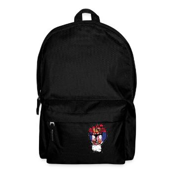 Serbien Flagge Faust used - Rucksack - Schwarz - Vorne