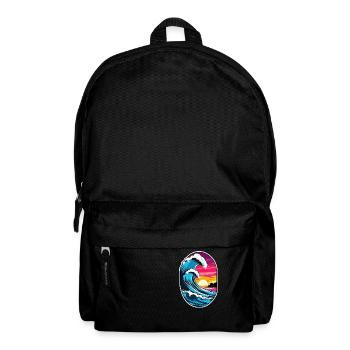 Wave - Sommer - Urlaub - Rucksack - Schwarz - Vorne