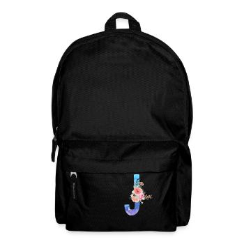 Letter J watercolor - Backpack - black - Front