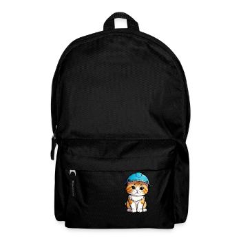Kätzchen mit Schutzhelm - Rucksack - Schwarz - Vorne