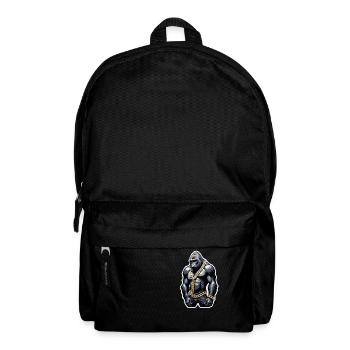 Gorilla mit Goldkette - Rucksack - Schwarz - Vorne