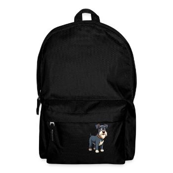 Graceful Standard Schnauzer Dog Art - Backpack - black - Front