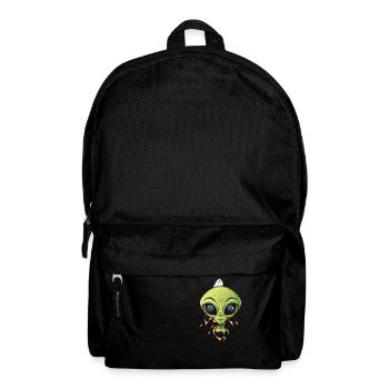 Tête d’extraterrestre sur un vaisseau spatial - Sac à dos - noir - Devant