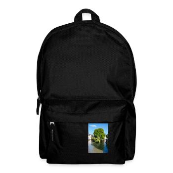 Cityscape of Esslingen am Neckar from Agnesbrücke - Backpack - black - Front