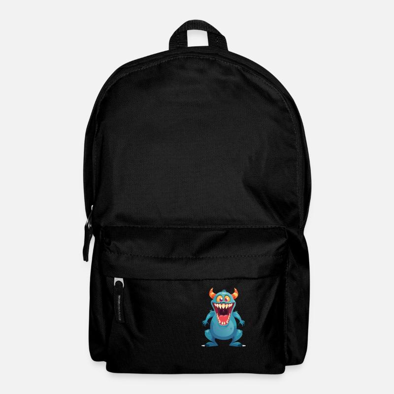 Blaues Dinosaurus Monster - Rucksack - Schwarz