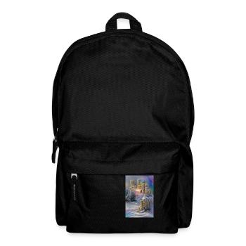 Snowy Castle in Winter Wonderland Snowy - Backpack - black - Front