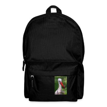 White stork (in german Weißstorch or Klapperstorch - Backpack - black - Front