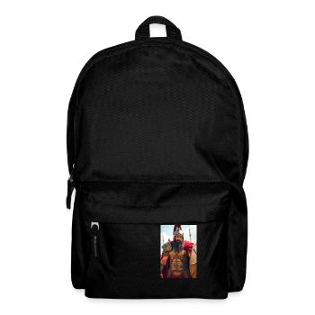 Ares, armored war god with crimson cape - Backpack - black - Front