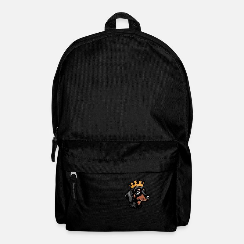 Teckel Chien Teckel Couronne - Sac à dos - noir