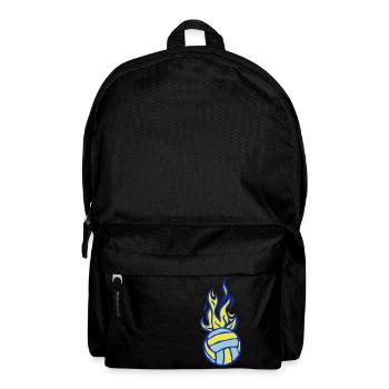 volleyball ball waterpolo flame fire - Backpack - black - Front