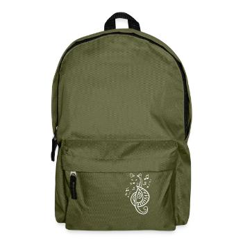 Symbole musical Clef Note Treble Cat Music Lover - Sac à dos - vert olive - Devant