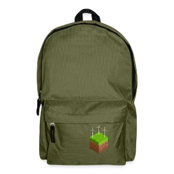 Energiewende mit Windrad - Rucksack - Olivgrün - Vorne