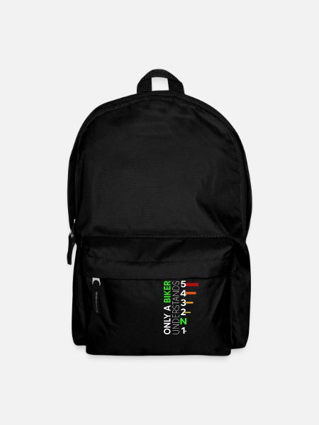 motorrad 5 gang moped biker mz one down four up S5 - Rucksack - Schwarz
