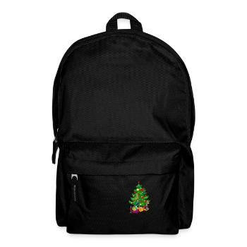 weihnachtsbaum christmas geschenk geschenkidee - Rucksack - Schwarz - Vorne