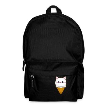 Ice Cream Cat Eiscreme Eis Katze Vanille Eiskugel - Rucksack - Schwarz - Vorne