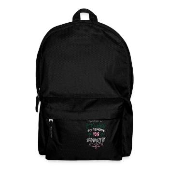 electrical electrician bib fun profession birthday - Backpack - black - Front