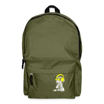 Dachshund Hundeliebe Kopfhörer Hundefans Dachshund - Rucksack - Olivgrün - Vorne
