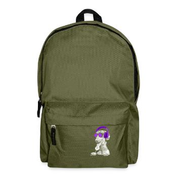 Dachshund Hundeliebe Kopfhörer Hundefans Dachshund - Rucksack - Olivgrün - Vorne