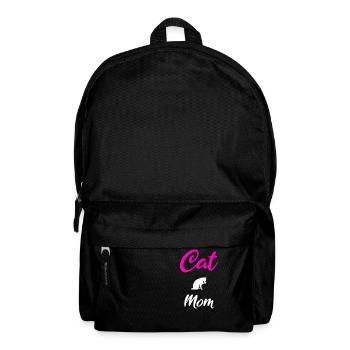 Cat Mom Gift blanc - Sac à dos - noir - Devant