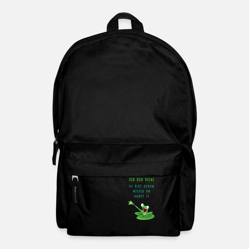 Lustiger Frosch - Rucksack - Schwarz