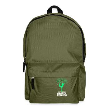 Yoga, Asanas, Arbre, Jardin, Spirituel, Pleine Conscience - Sac à dos - vert olive - Devant
